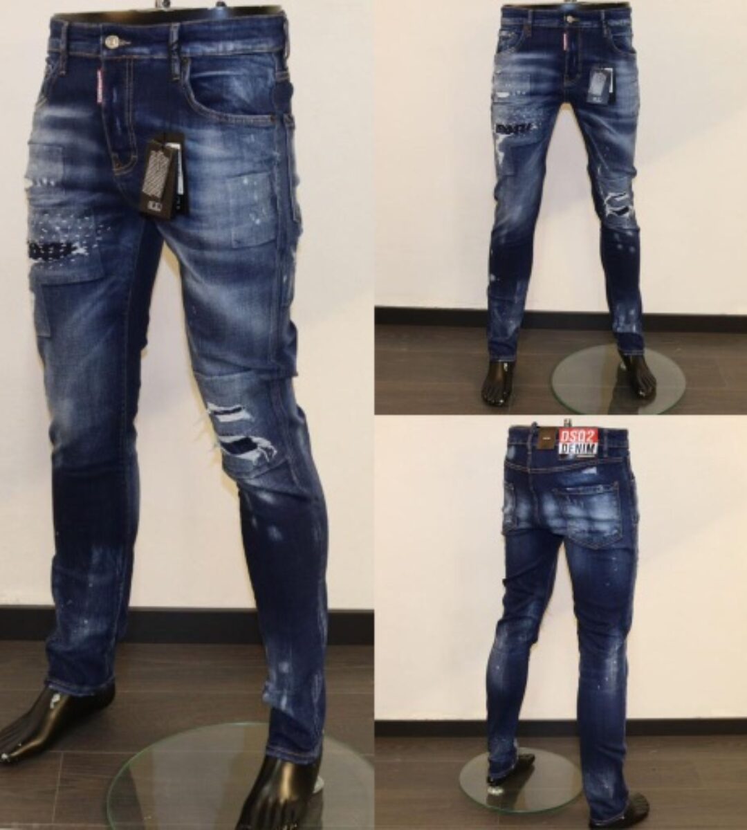 Dsquared2 SlimFit Jeans Donkerblauw 007