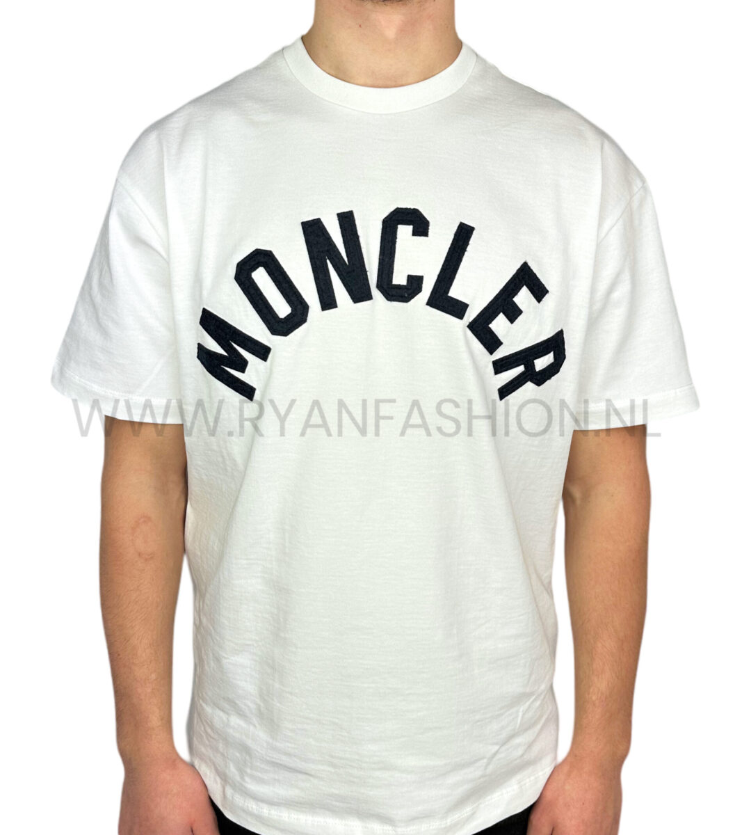 Moncler Embroidered Logo T-Shirt White