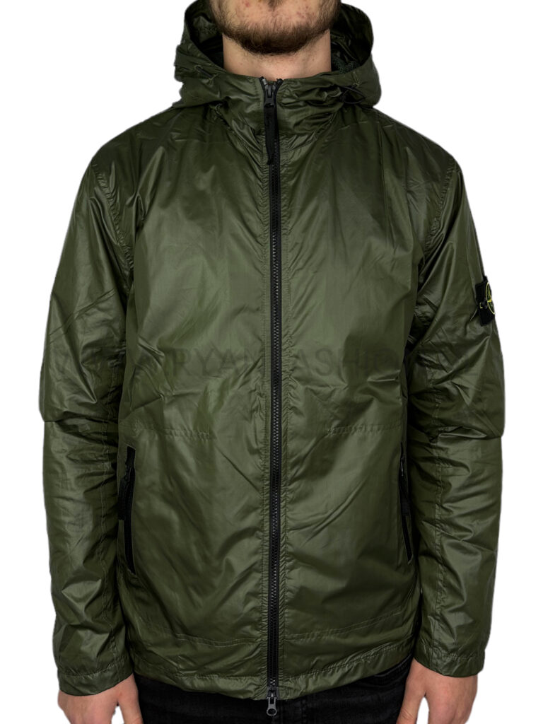 Stone Island Garment Dyed Crinkle Jacket Sage