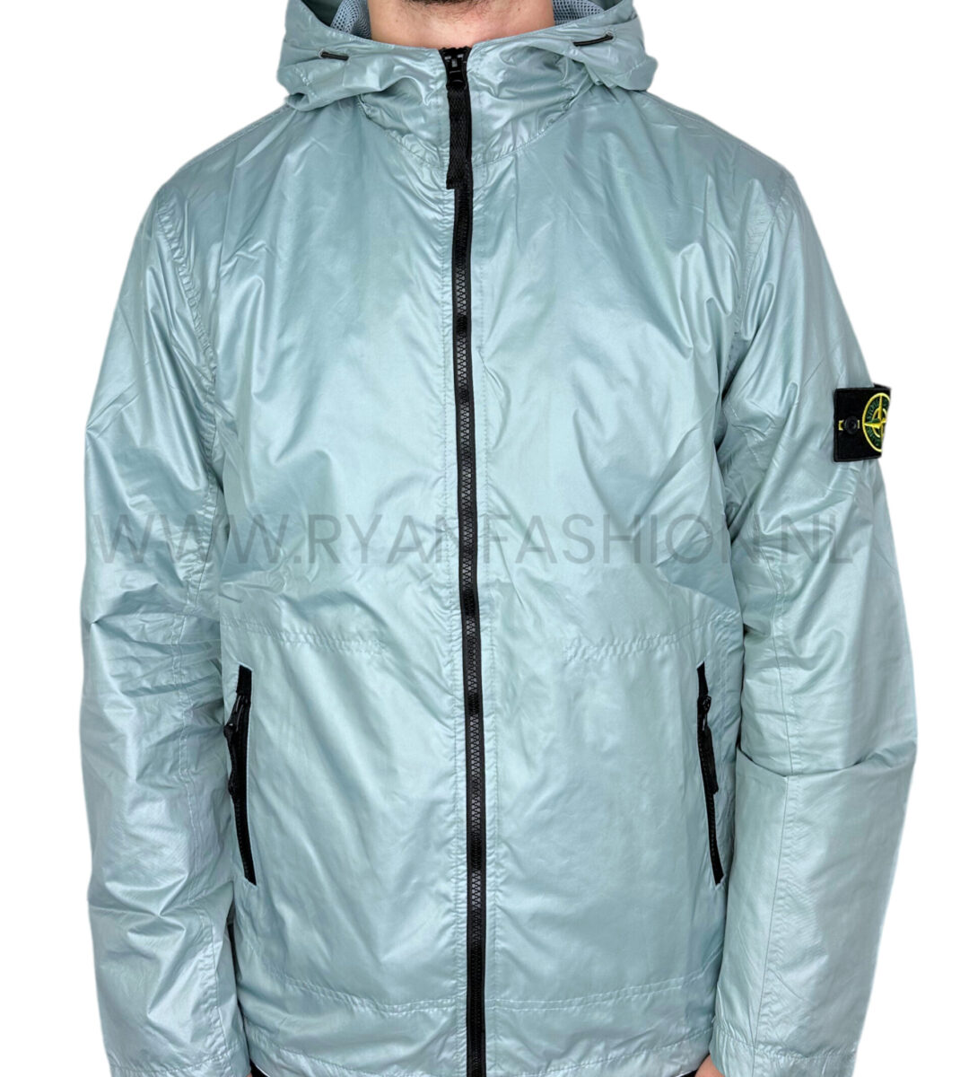 Stone Island Garment Dyed Crinkle Jacket Sky Blue