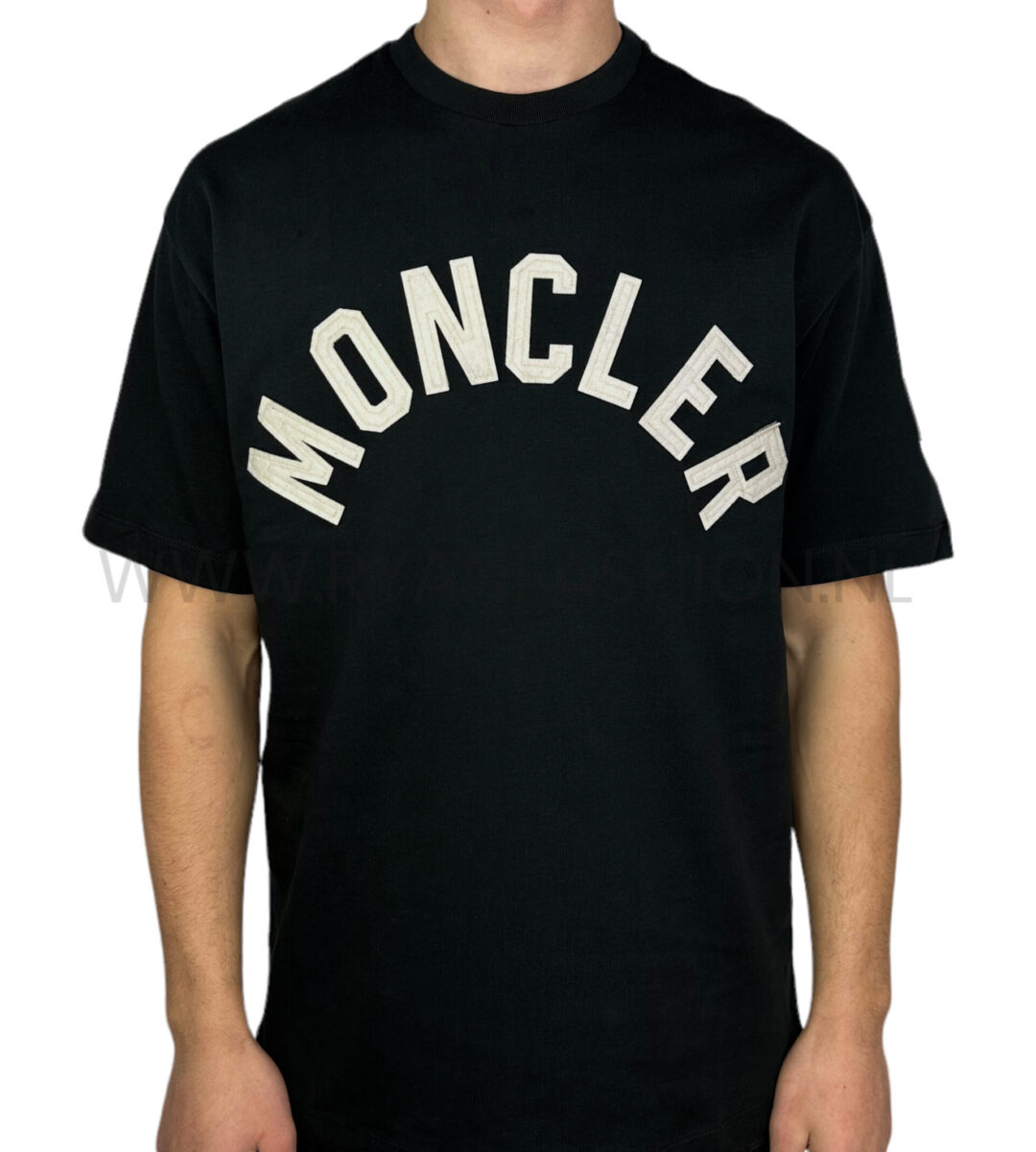 Moncler Embroidered Logo T-Shirt  Black