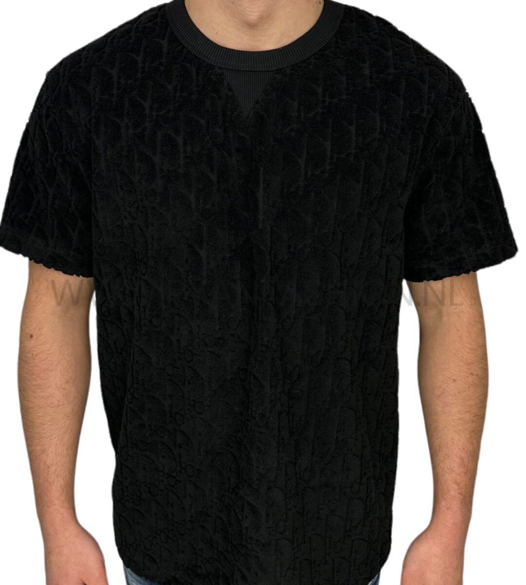 Dior Oblique Badstof T-Shirt Zwart
