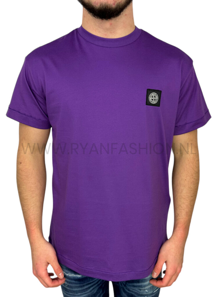 Stone Island Box Logo T-Shirt Paars