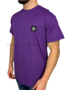 Stone Island Box Logo T-Shirt Paars