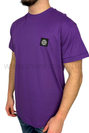 Stone Island Box Logo T-Shirt Paars