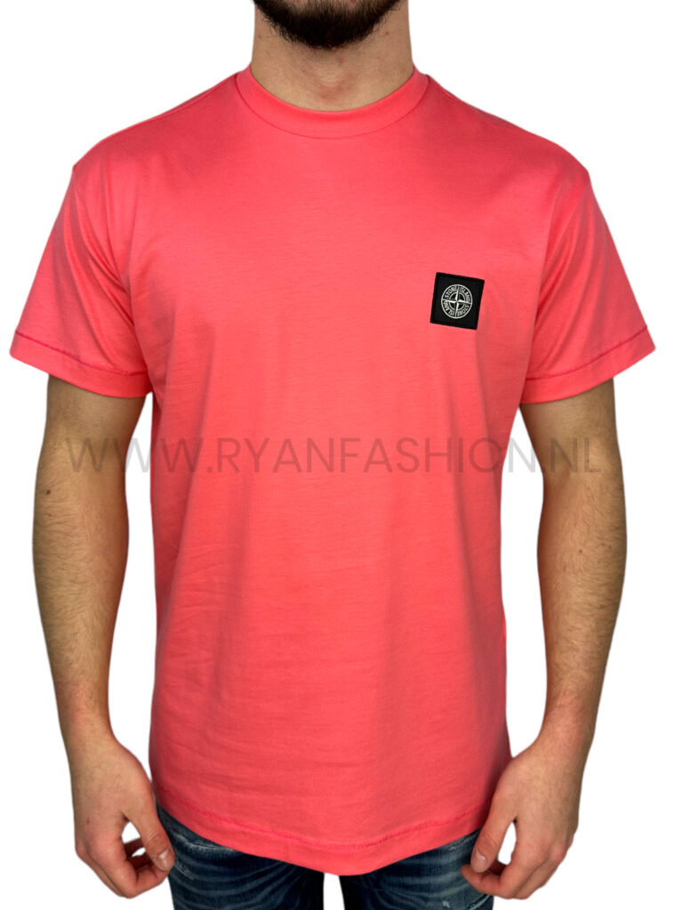 Stone Island Box Logo T-Shirt Flamingo Pink