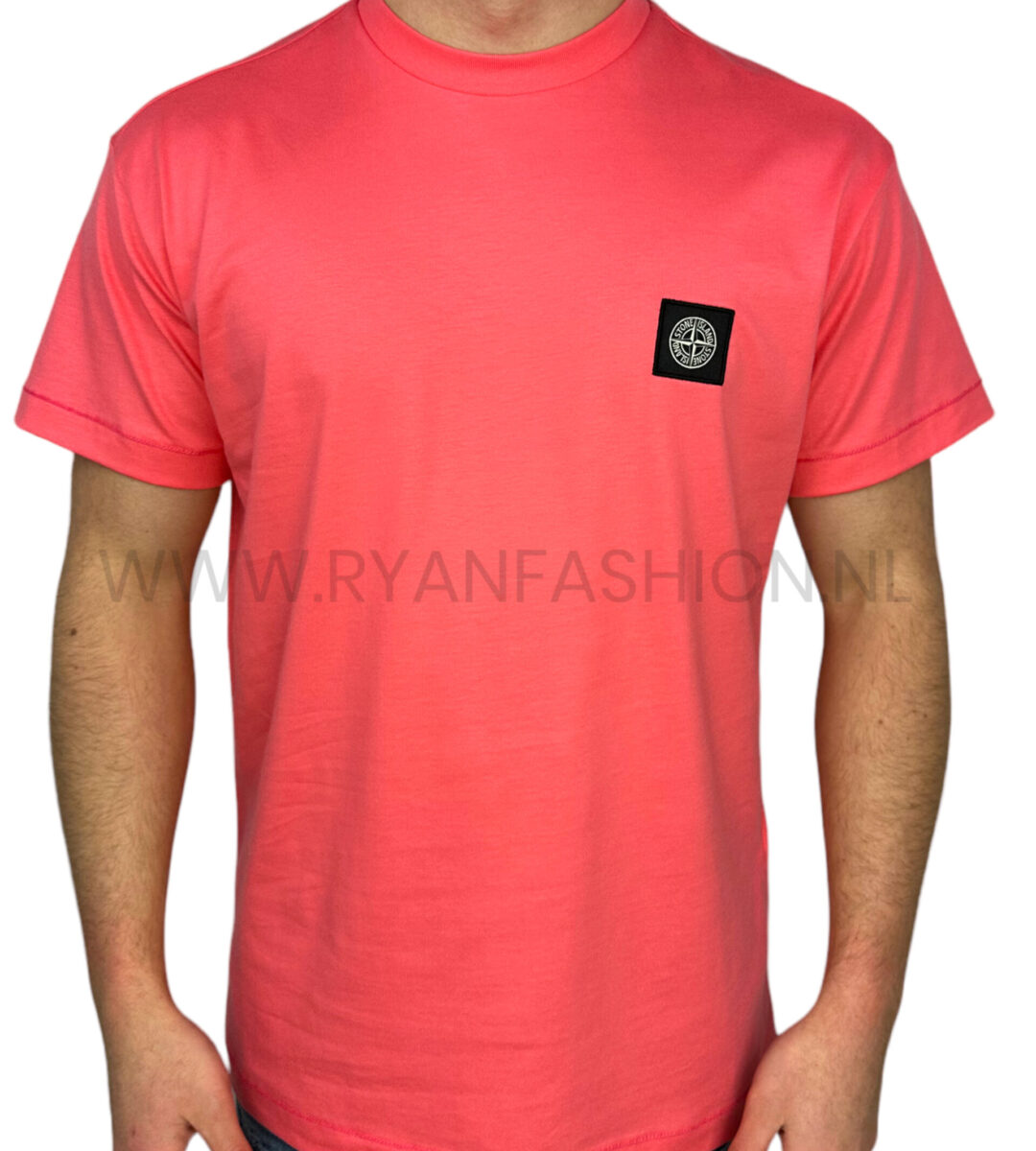 Stone Island Box Logo T-Shirt Flamingo Pink
