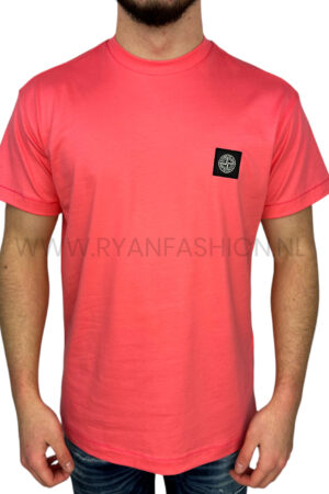 Stone Island Box Logo T-Shirt Flamingo Pink