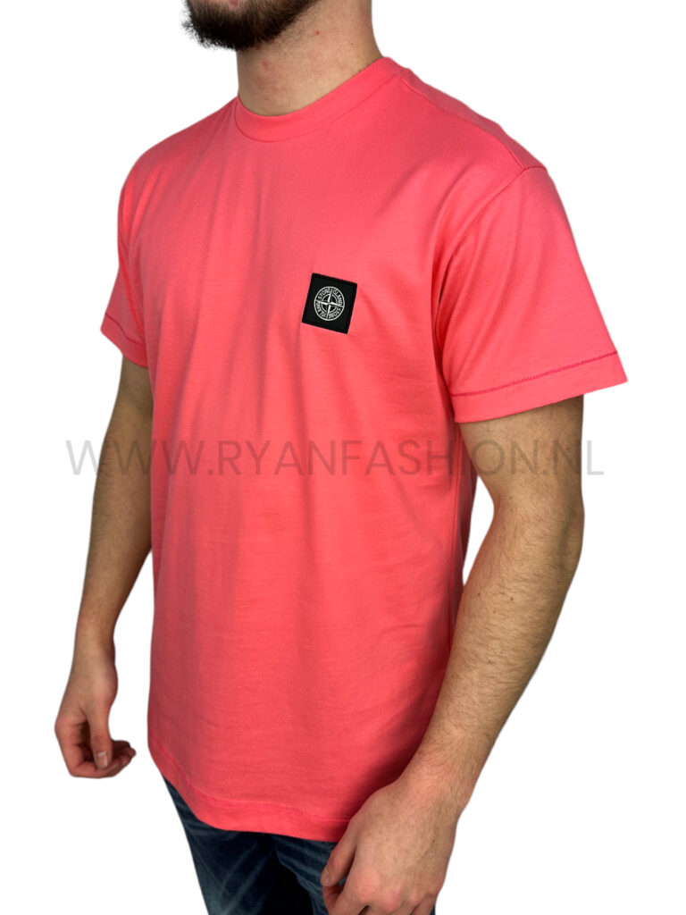 Stone Island Box Logo T-Shirt Flamingo Pink - Afbeelding 2