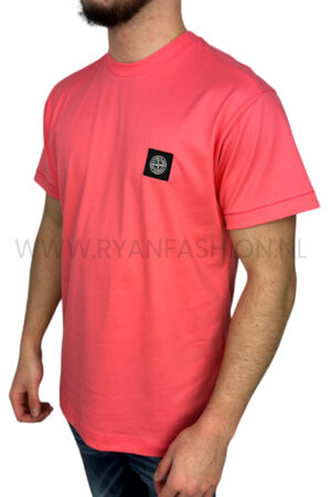 Stone Island Box Logo T-Shirt Flamingo Pink