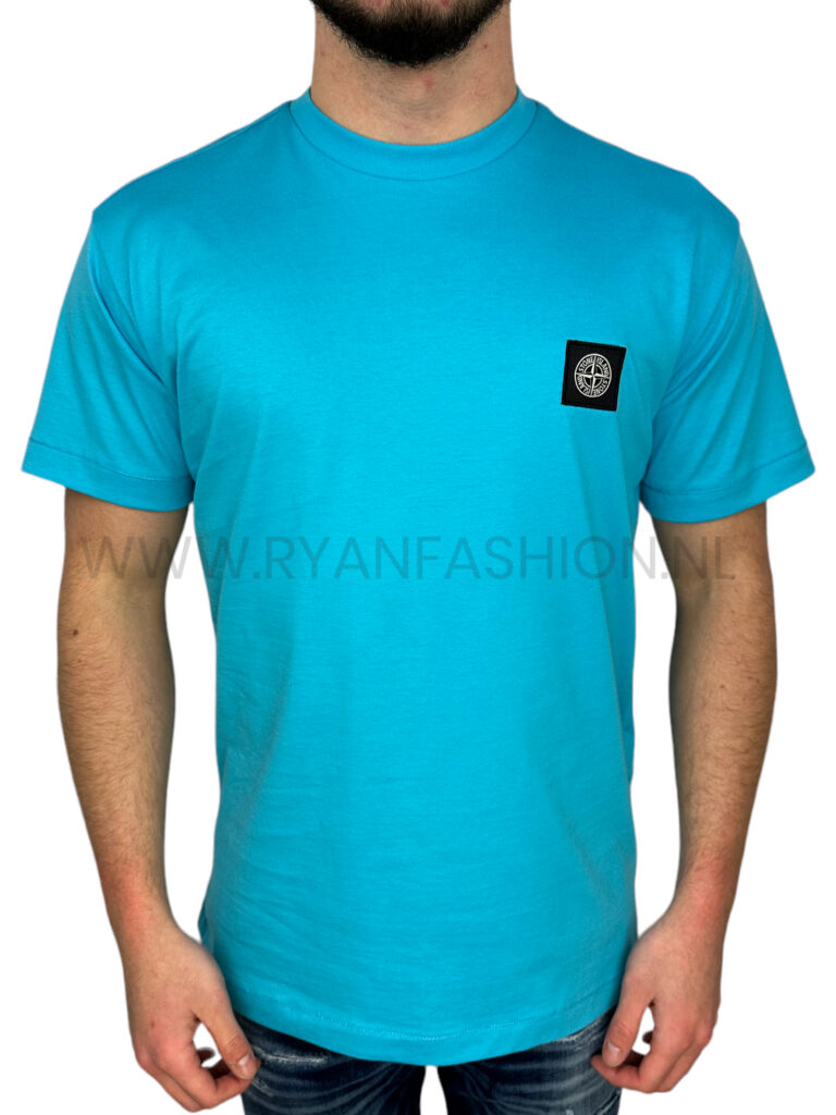 Stone Island Box Logo T-Shirt Sea Blue