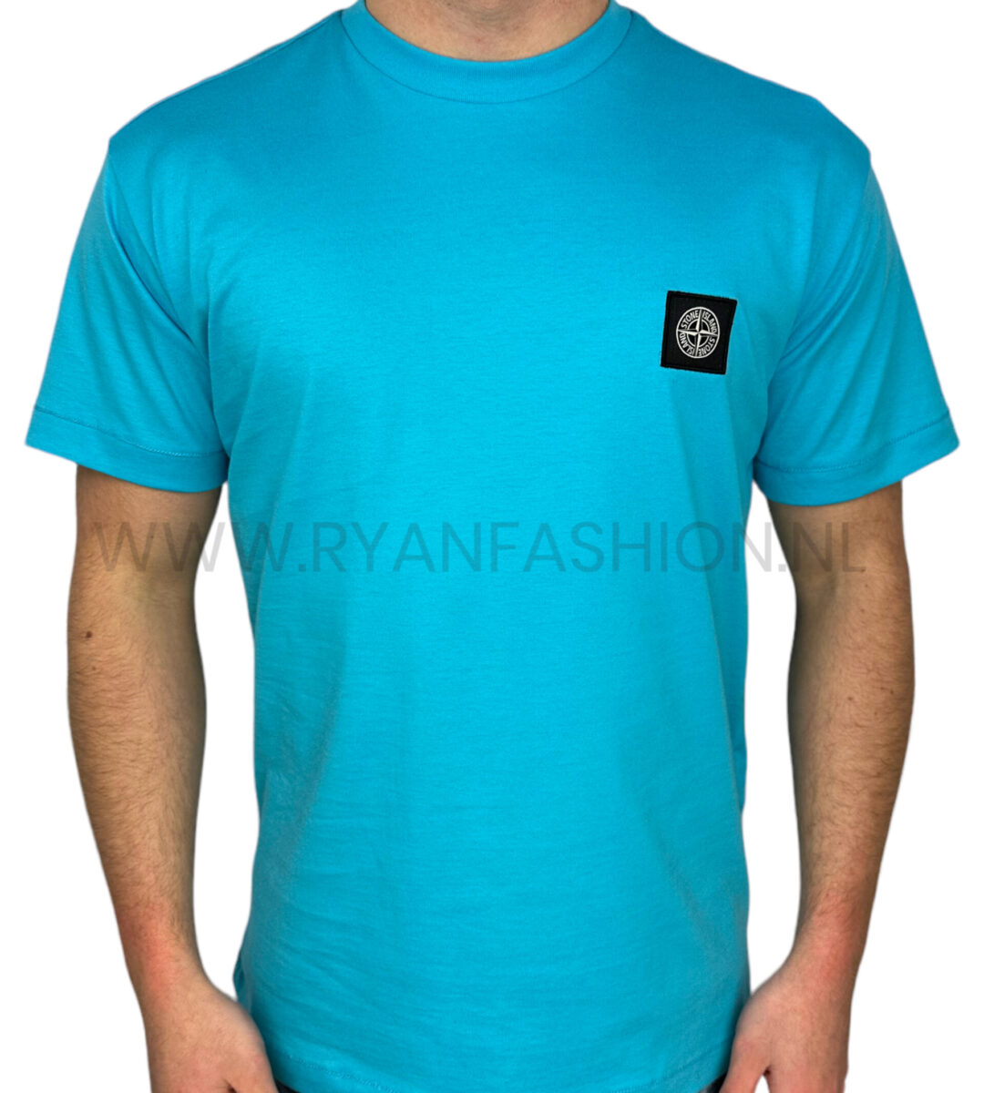Stone Island Box Logo T-Shirt Sea Blue