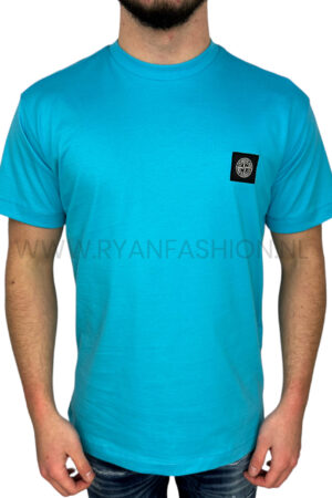Stone Island Box Logo T-Shirt Sea Blue