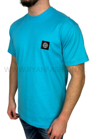 Stone Island Box Logo T-Shirt Sea Blue