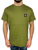 Stone Island Box Logo T-Shirt Olijfgroen