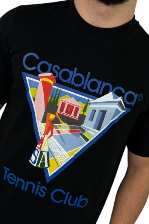 Casablanca Tennis Club T-Shirt Zwart