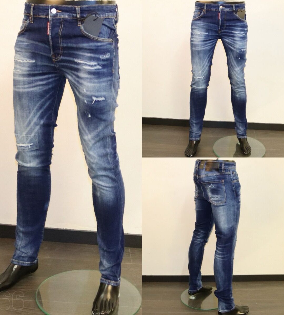 Dsquared2 SlimFit Jeans Donkerblauw 006