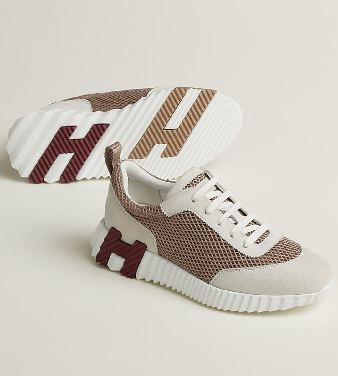 Hermes Bouncing Sneakers Beige Argile