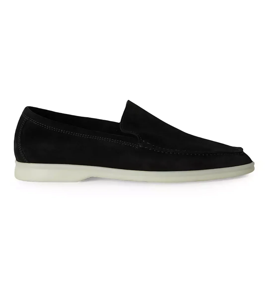 Loro Piana Summerwalk Suede Loafers Black