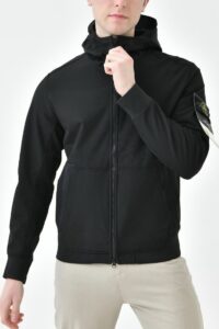 Stone Island Soft Shell-R_E.Dye Technology Jacket Black