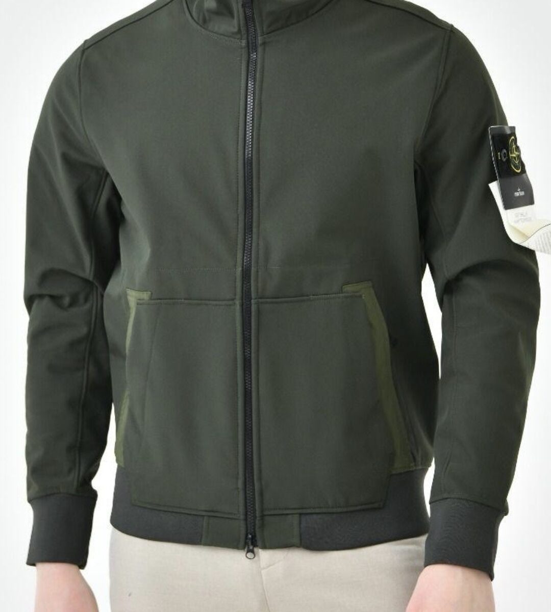 Stone Island Soft Shell-R_E.Dye Technology Jacket Donkergroen