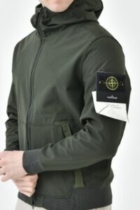 Stone Island Soft Shell-R_E.Dye Technology Jacket Donkergroen