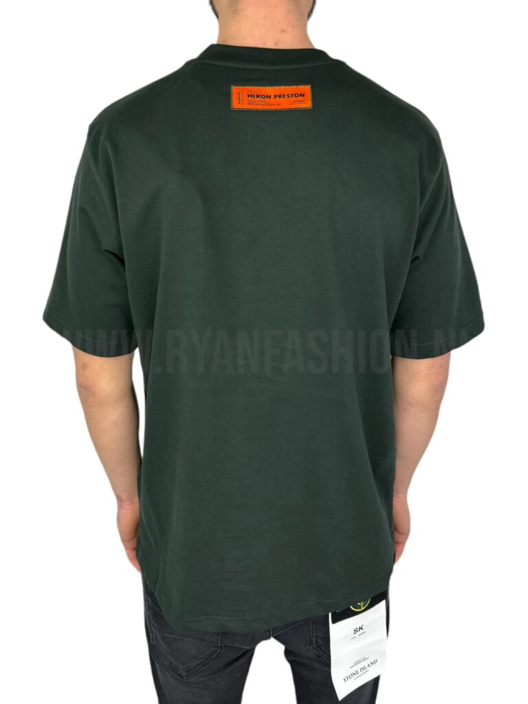 Heron Preston Bird Painted T-Shirt Donkergoen - Afbeelding 3