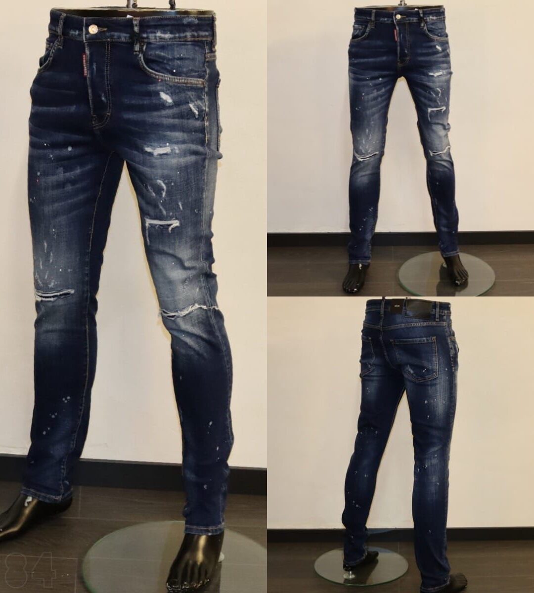 Dsquared2 SlimFit Jeans Donkerblauw 002