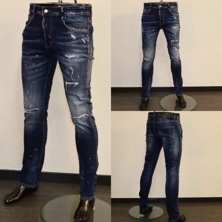 Dsquared2 SlimFit Jeans Donkerblauw 002