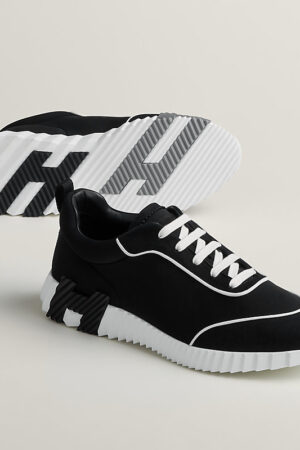 Hermes Bouncing Sneakers Black White