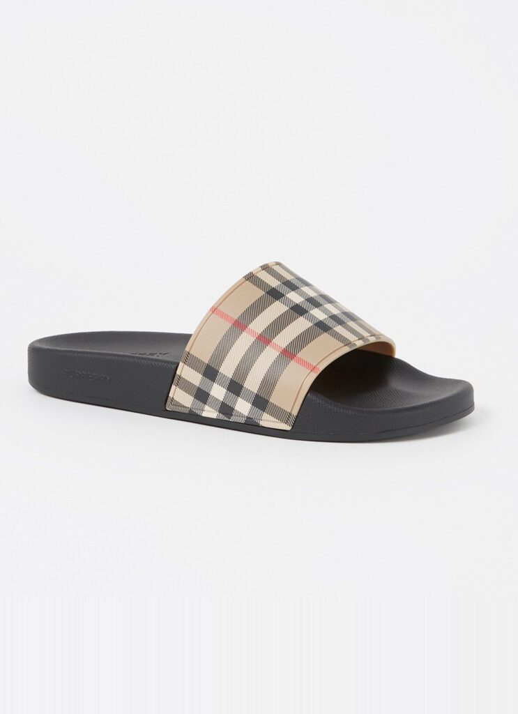 Burberry Furley Geruite Slippers