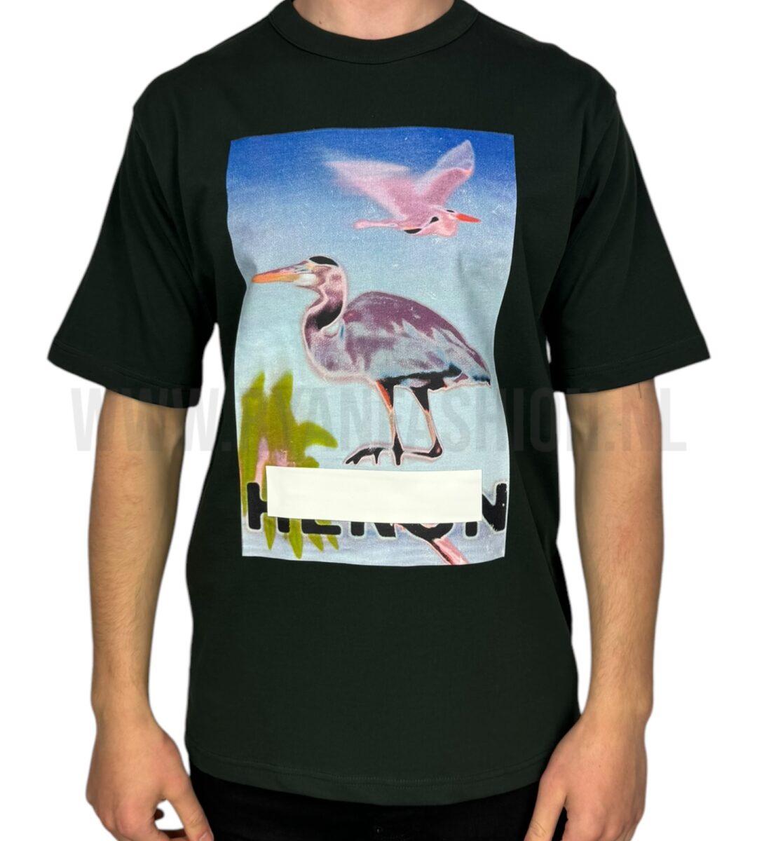 Heron Preston Censored Heron Logo T-Shirt Donkergroen