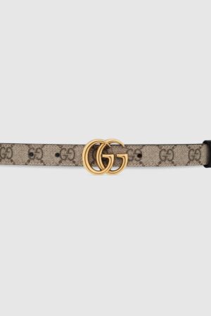 Gucci GG Marmont Thin Belt Beige