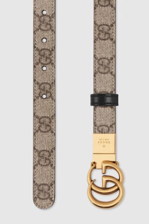 Gucci GG Marmont Thin Belt Beige