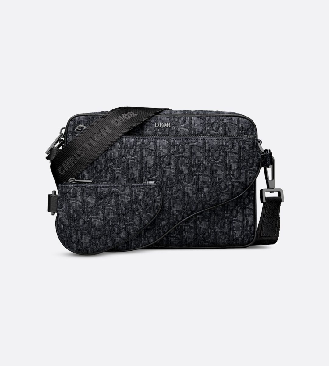 Dior Saddle Triple-Pouch Bag Black
