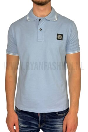 Stone Island Polo Shirt Lichtblauw