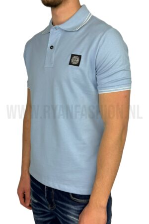 Stone Island Polo Shirt Lichtblauw
