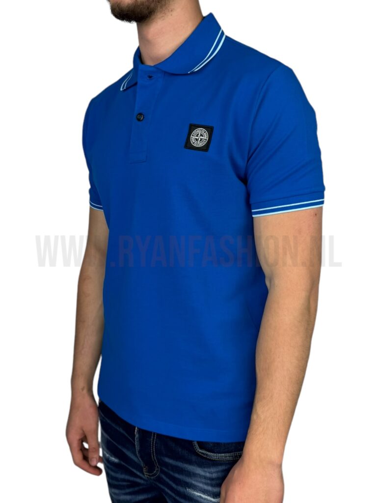 Stone Island Polo Shirt Blauw - Afbeelding 2