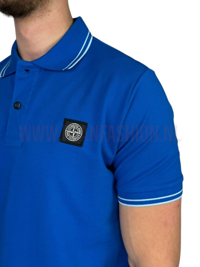 Stone Island Polo Shirt Blauw - Afbeelding 3
