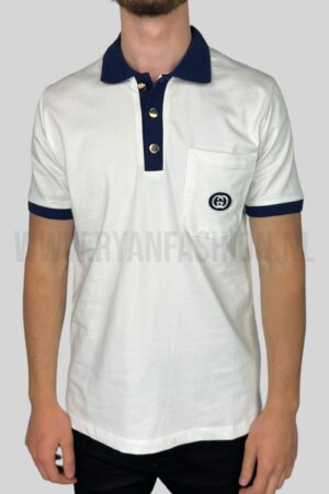 Gucci GG Logo Polo Shirt White