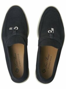 Loro Piana Summer Charms Walk Loafers Black