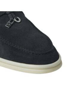 Loro Piana Summer Charms Walk Loafers Black