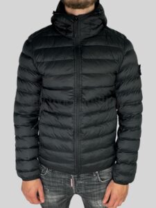 Stone Island Woven Chambers R-Nylon Down Jacket Zwart