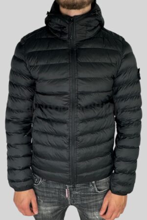Stone Island Woven Chambers R-Nylon Down Jacket Zwart