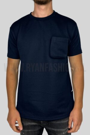 Louis Vuitton Signature 3D Pocket Monogram T-Shirt Donkerblauw