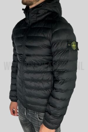 Stone Island Woven Chambers R-Nylon Down Jacket Zwart
