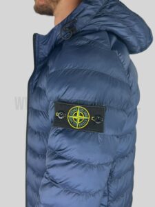 Stone Island Woven Chambers R-Nylon Down Jacket Donkerblauw