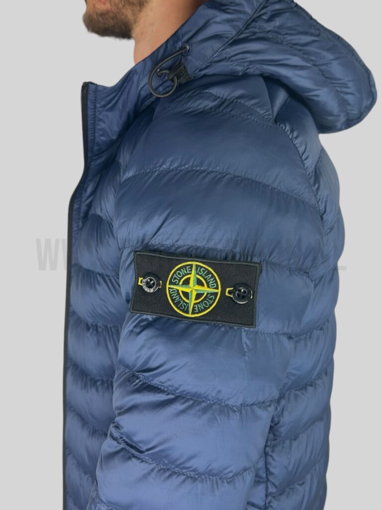 Stone Island Woven Chambers R-Nylon Down Jacket Donkerblauw - Afbeelding 3