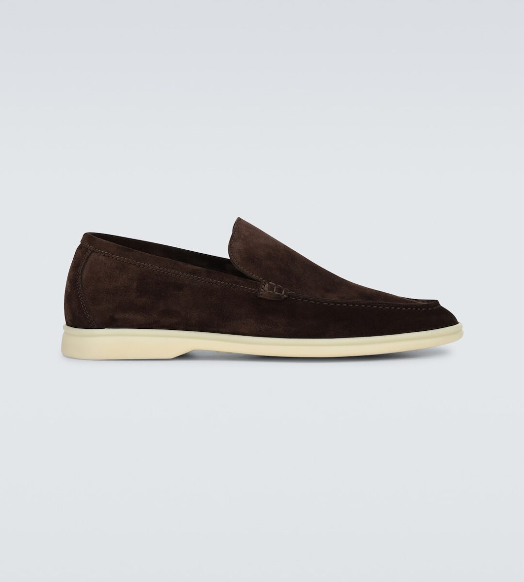 Loro Piana Summerwalk Suede Loafers Brown