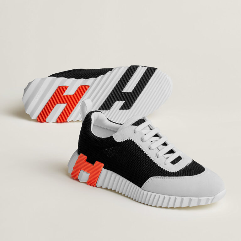 Hermes Bouncing Sneakers White Orange